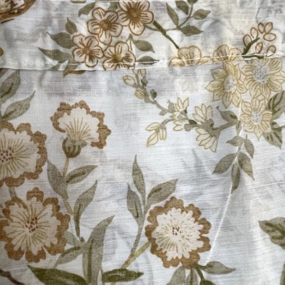 Vintage Handmade Butterfly Floral Curtains Set 1 Long Panel 4 Small Panels Boho - Picture 7 of 11